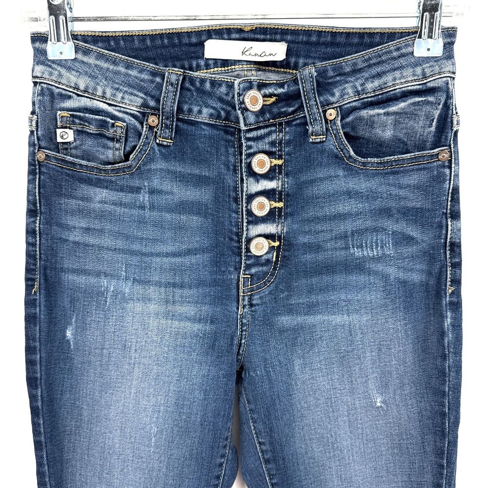 KANCAN High Rise Button Fly Skinny Ankle Jeans Size 26 - Picture 2 of 5